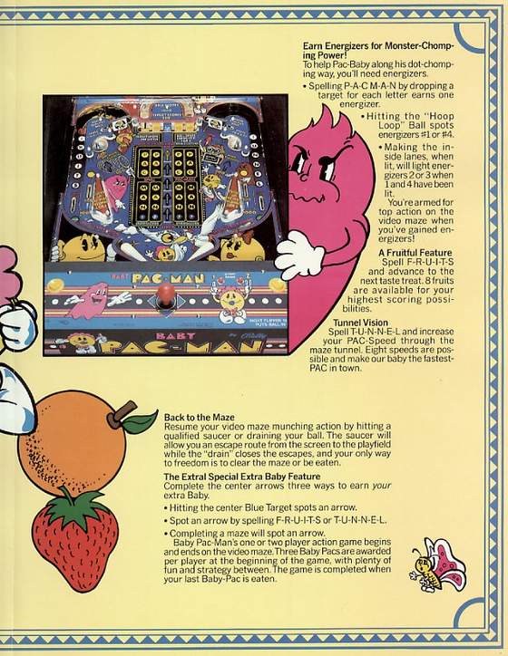 Baby Pac-man flyer: 3 Middle right